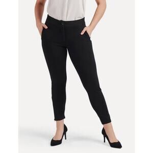 Betabrand Pants Medium Petite Skinny Leg Yoga Cigarette Zip Pants Black